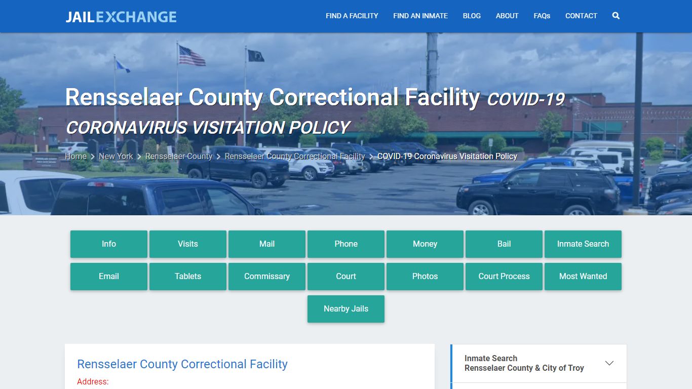 Rensselaer County Jail COVID-19 Coronavirus Visitation Policy